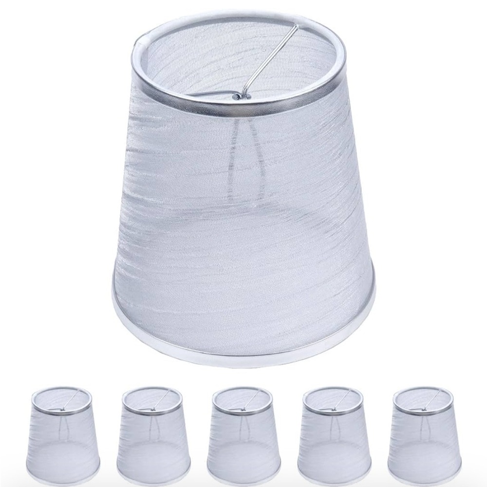 Silver Matte mini lampshade covers